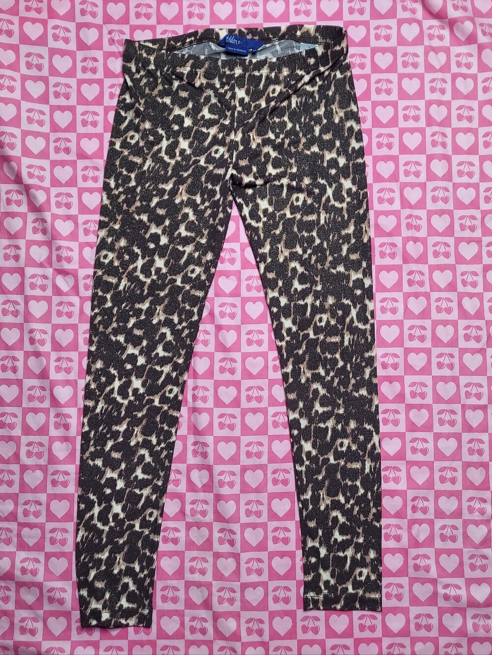 Miley Cyrus Cheetah Print Leopard Sparkly Leggings